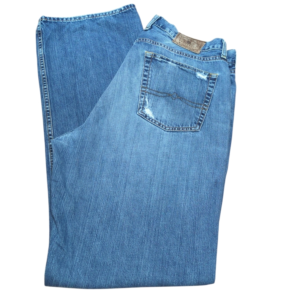 Lucky Brand By Gene Montesano Men's Classic Blue Straight Jeans Long Inseam
